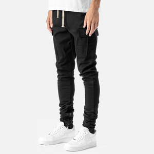 High Quality Men Cargo Trousers Custom Lightweight <b>Elastic</b> Waist Casual Workwear Long Lasting Comfortable Cargo Pants - Product Image 6