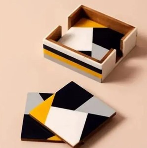 Vente de gros Sous-verres en marbre et en bois Tapis et tampons élégants - Product Image 4
