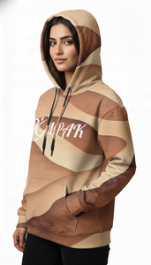 Sweat à capuche unisexe surdimensionné de style streetwear d'hiver contemporain avec broderie et impression par sublimation intégrale - Product Image 4