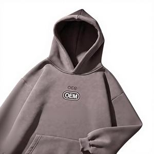 Sudadera con Capucha Extra Grande para Hombre con Logotipo Personalizado, Forro Polar de Fibra de Bambú, Ropa Urbana de Invierno, Sudadera Bordada, Fabricante OEM - Product Image 1