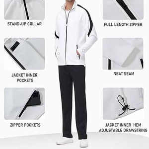 Conjunto deportivo de dos piezas para hombre, de tejido técnico, para gimnasio, fitness, entrenamiento, chándal para correr, fabricado por Dress Sports. - Product Image 4