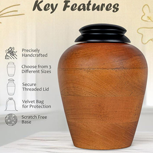 Wholesale Wooden Keepsake Urn Collection Wooden <b>Memorial</b> <b>Box</b> Urn for Ashes by AYAANS - Product Image 3