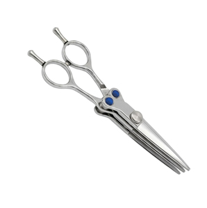 Professional 3-Blade Stainless Steel Hair Shears & Straight Razor <b>Set</b> for Salon Haircutting and Nail Care Durable <b>Barber</b> - Product Image 5