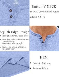 Camiseta de Algodón Premium para Hombre, Cuello en V, Corte Ajustado, Ligera, Cómoda, Manga Corta, Informal, Lisa, con Logotipo Personalizado, Secado Rápido, Transpirable - Product Image 5