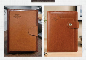 Custom Embossed Premium Durable PU Leather B5 Hardcover <b>Planner</b> Diary Organizer <b>Calendar</b> Notebook Corporate Gift - Product Image 6