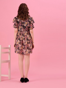 Robe Courte Florale Col Mandarin Été 2026 – Tendance Sexy Européenne et Américaine – Vêtements Midi pour Femmes - Product Image 5