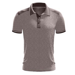 Polo à manches courtes pour homme, coupe ajustée, imprimé géométrique, polyester respirant, toutes saisons, haut de sport - Product Image 2