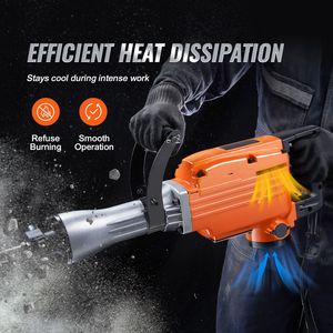 Martello Demolitore Elettrico 2200W, 1350 BPM, per Lavori Pesanti, con 6 Scalpelli, Valigetta, Spina USA 110V - Product Image 4