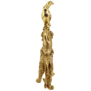 Escultura Moderna de Animales en Metal, Tigre, Cocodrilo, Pájaro, Estatua de 15 Pulgadas, Figura Decorativa Resistente para Diseño de Interiores del Hogar - Product Image 3