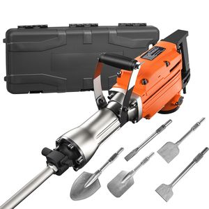 Martello Demolitore Elettrico 2200W, 1350 BPM, per Calcestruzzo, con 2 Scalpelli e Custodia per Utensili - Product Image 1