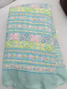 Georgette Multi Colour Sifli Work Fabric 65 GSM 44 Inch Width Sifli Print Embroidery Material for Designer Suits and Ethnic Wear - Product Image 6