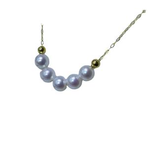 Collier en perles d'Akoya d'eau douce, petites perles souriantes, avec un éclat miroir, chaîne de clavicule en argent pur, avec un tempérament en argent pur - Product Image 5