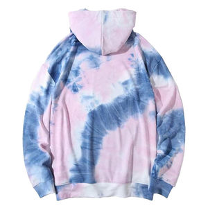 Nueva Llegada, Sudaderas con Capucha de Forro Polar Tie Dye para Hombre, Mezcla de Poliéster/Algodón, Transpirables, Resistentes al Viento, Mangas Largas, MOQ Bajo - Product Image 6