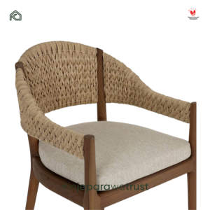 Wholesale Durable Comfortable Outdoor Teak Wood Woven Rope Garden <b>Armchair</b> Luxury Patio <b>Dining</b> Chair Weather Resistant - Product Image 6