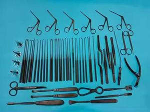 Juego de Instrumentos de Timpanoplastia Profesional de Alta Calidad, 58 Piezas, para Microcirugía de Oído, Recubrimiento Negro, Certificación CE, Instrumentos ORL - Product Image 5