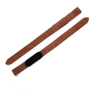 Correas de Levantamiento de Pesas de Cuero Vacuno con Logotipo Personalizado, Resistentes, Ligeras, Plegables, Suaves, Ajustables y Antideslizantes - Product Image 2