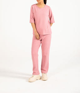 เสื้อยืดครอปท็อปผู้หญิง คอโอ แขนสั้น ผ้าฝ้ายแท้ 100% สีดำล้วน ทรงหลวม ไหล่ตก ระบายอากาศได้ดี แห้งเร็ว เหมาะสำหรับฤดูร้อน - Product Image 1