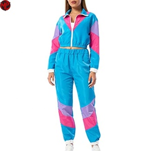 Conjunto Deportivo de Dos Piezas para Mujer con Bloques de Color, Sudadera con Cremallera, Pantalón Largo, Ropa Deportiva, Conjunto para Descansar, Cortavientos - Product Image 1