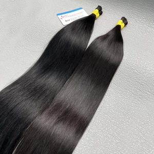 MEILLEUR VENDEUR!!! Extensions de cheveux en vrac raides osseux noir naturel sans emmêlement sans perte 100% cheveux humains vietnamiens - Product Image 3
