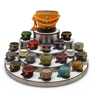 Premium Quality Ceremonial Formal Dress <b>Hat</b> with Gold Rope Trim Decorative Cap for Events Parade Costume Accessories Visor Caps - Product Image 1