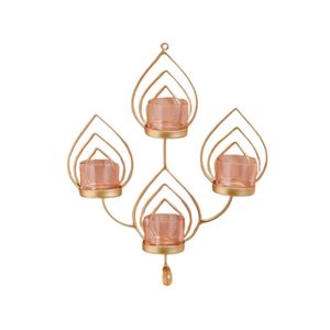Traditional Decorative Metal Urli Bowl with 7 Diya Holders | Lotus <b>Tea</b> Light <b>Stand</b> for Home Decor | Indian Festival Diwali - Product Image 3