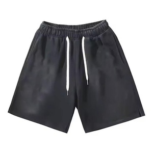Men's 100% Cotton Hip Hop Style Mid Waist Drawstring Shorts with Flock Print Hot Pattern Anti-Wrinkle & UV Protection - Product Image 5