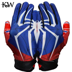 Cheap Price Bestest Customize American Football <b>Gloves</b> High Quality Soft Polyester/Pu/Spandex Hand Professional Non Slip - Product Image 1
