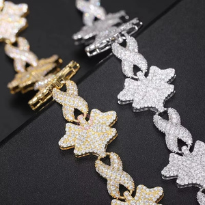 ลดราคา! สร้อยคอฮิปฮอปดีไซน์คลาสสิค แคนาดา ฟลาวเวอร์ ชุบทอง 14K ประดับเพชรซิคอน แฟชั่นสตรีทแวร์ ของขวัญสุดเท่ - Product Image 6