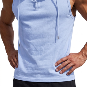 เสื้อกล้ามมีฮู้ดแบบติดกระดุมสำหรับผู้ชาย Rexfit Sports เหมาะสำหรับออกกำลังกาย ฟิตเนส เนื้อผ้าระบายอากาศได้ดี รุ่น 1983 - Product Image 5