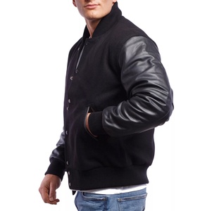 High Quality Letterman Varsity College Jackets Wool Body <b>Genuine</b> Leather Sleeves Winter Wear Plus Size Front High Street Style - Product Image 6