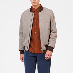Chaqueta Varsity Premium de Color Sólido para Hombre, 100% Algodón, Transpirable, Hecha a Medida, Estilo Urbano, Abrigo Cálido de Invierno para Uso Diario Informal - Product Image 2
