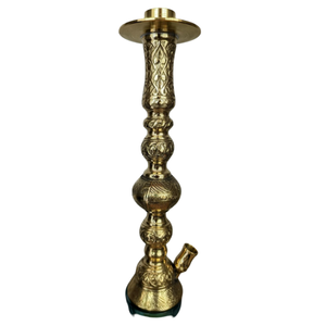Classic Brass Lacquer European Style <b>Hookah</b> Straight Type with 1 Hose Durable for Chicha Smoking Home Decor - Product Image 2