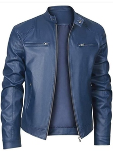 Veste bomber en simili cuir pour homme, courte, à fermeture éclair, chaude, élégante, inspirée de l'aviation, grande taille, confortable, pour l'hiver - Product Image 5