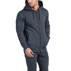 Conjunto de Sudadera con capucha y pantalón de algodón 100% liso para hombre fabricado en fábrica a granel, conjunto de chándal con logotipo personalizado para hombre MOQ bajo a la venta - Product Image 2