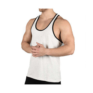 Men Eco-Friendly Tie-Dyed Solid Color Knitted Tank Top O-Neck Casual 100% Cotton Athletic Fit Workout Vest Stretchable - Product Image 2