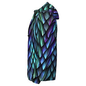 ZIP up HEAT-TRANSFER PRINTED 100% POLYESTER <b>LIGHTWEIGHT</b> UNISEX WINTER <b>HOODIES</b> - Product Image 4