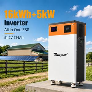 TEWAYCELL 16kWh All In One Ess Lifepo4 Battery 51.2V 314Ah 5Kw Inverter Solar <b>Energy</b> <b>Storage</b> <b>System</b> Stackable - Product Image 1