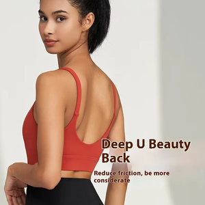 Sujetador Deportivo Ecológico de Alta Sujeción Ajustable para Mujer, Talla Grande, Secado Rápido, Tejido Transpirable, Antibacteriano, Decoración de Cristal - Product Image 4