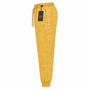 Pantalon de survêtement respirant à séchage rapide, nouvelle mode, qualité supérieure, pour homme, délavé à l'acide, décontracté, taille haute, couleur unie, 100% coton - Product Image 2