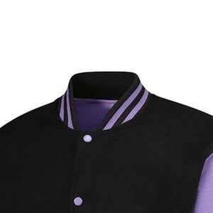 Chaqueta universitaria para mujer de calidad superior, hecha con tela 100% lana, cuerpo y mangas de tela, cierre con botones, para damas. - Product Image 3