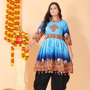 Conjunto de Dhoti Kediyaa de Algodón Negro Premium para Navratri con Cinturón, Vestido Tradicional para Garba Dandiya, Fabricante: Royal Export - Product Image 3