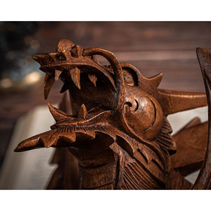 Solid Hardwood <b>Dragon</b> <b>Art</b> Sculpture Decorative Wooden <b>Dragon</b> Figurine Wholesale Premium <b>Dragon</b> Carving Wooden Home Decor - Product Image 1