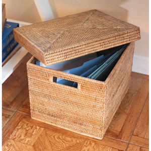 Handmade <b>Rattan</b> <b>Storage</b> <b>Box</b> with Lid – Natural Wicker Organizer from Vietnam - Product Image 4
