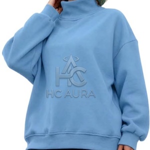 Sudadera de Forro Polar Oversize de Cuello Alto para Mujer de Alta Calidad, con Logo Personalizable, Venta al por Mayor, Estilo Casual y Urbano de Calidad Premium - Product Image 2