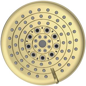 Soffione doccia fisso dorato da 5 pollici ad alta pressione con 6 impostazioni spray, ugelli anti-intasamento e profilo ribassato, accessorio fisso regolabile - Product Image 2