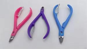 Coupe-ongles violet en acier inoxydable, lame tranchante, mâchoire plate 10 mm, portable pour doigts d'adultes, style simple - Product Image 6