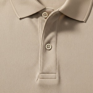 Camiseta de Manga Corta para Hombre, Color Beige, 100% Algodón, Corte Regular, Tejido de Punto, Color Sólido, Estilo Casual, Logotipo Frontal - Product Image 5