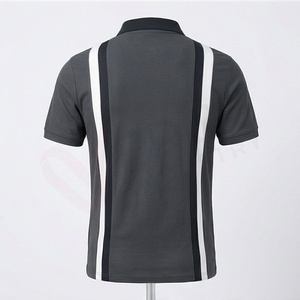 Polo de Manga Corta para Hombre, Estampado Geométrico, Tejido de Poliéster Transpirable, Corte Regular Deportivo, Diseño con Cierre - Product Image 2