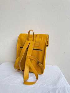 Water-resistant Wind-resistant New Arrival Leather Anti-Theft <b>Roll</b> <b>Top</b> <b>Backpack</b> Factory Direct Premium Style Summer Canvas - Product Image 5
