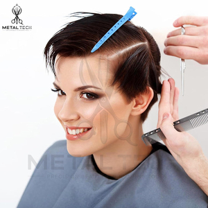 Pinces à cheveux en aluminium colorées haute tension, personnalisables avec logo, pour salon de coiffure, barrettes de coiffure, accessoires capillaires en gros - Product Image 5